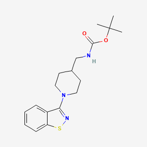 molecular formula C18H25N3O2S B3238974 tert-Butyl ((1-(benzo[d]isothiazol-3-yl)piperidin-4-yl)methyl)carbamate CAS No. 1417794-28-5