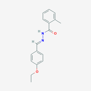 molecular formula C17H18N2O2 B323900 N'-(4-ethoxybenzylidene)-2-methylbenzohydrazide 