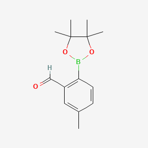 molecular formula C14H19BO3 B3239015 2-Formyl-4-methylphenylboronic acid pinacol ester CAS No. 1418129-42-6