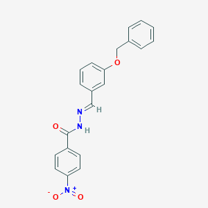 molecular formula C21H17N3O4 B323906 N'-[3-(benzyloxy)benzylidene]-4-nitrobenzohydrazide CAS No. 328916-24-1