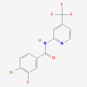molecular formula C13H7BrF4N2O B3239068 4-bromo-3-fluoro-N-(4-(trifluoromethyl)pyridin-2-yl)benzamide CAS No. 1419221-61-6
