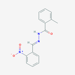 molecular formula C15H13N3O3 B323909 2-methyl-N'-(2-nitrobenzylidene)benzohydrazide 