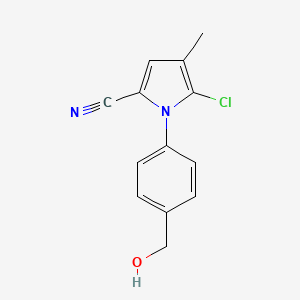 5-Chloro-1-(4-(hydroxymethyl)phenyl)-4-methyl-1H-pyrrole-2-carbonitrile