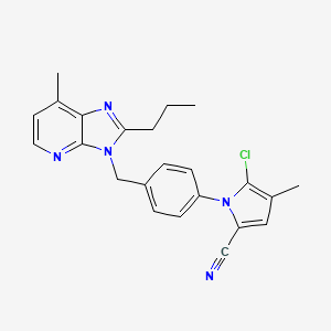 5-Chloro-4-methyl-1-(4-((7-methyl-2-propyl-3H-imidazo[4,5-b]pyridin-3-yl)methyl)phenyl)-1H-pyrrole-2-carbonitrile