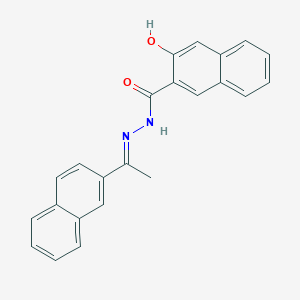 molecular formula C23H18N2O2 B323911 3-hydroxy-N'-[1-(2-naphthyl)ethylidene]-2-naphthohydrazide 