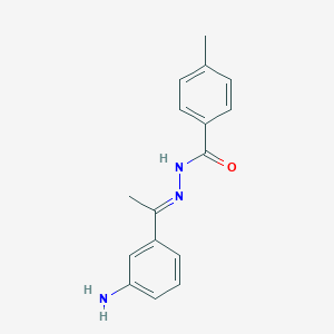molecular formula C16H17N3O B323913 N'-[1-(3-aminophenyl)ethylidene]-4-methylbenzohydrazide 