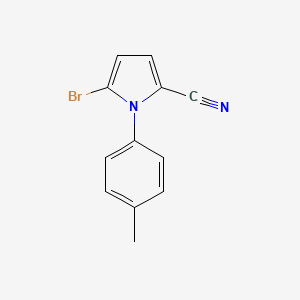 molecular formula C12H9BrN2 B3239131 5-Bromo-1-(p-tolyl)-1H-pyrrole-2-carbonitrile CAS No. 142044-97-1