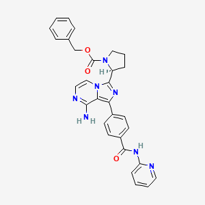 (S)-benzyl 2-(8-amino-1-(4-(pyridin-2-ylcarbamoyl)phenyl)imidazo[1,5-a]pyrazin-3-yl)pyrrolidine-1-carboxylate