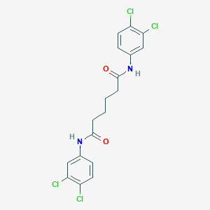 molecular formula C18H16Cl4N2O2 B323916 N,N'-bis(3,4-dichlorophenyl)hexanediamide 