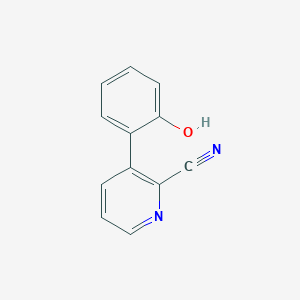 molecular formula C12H8N2O B3239160 3-(2-Hydroxyphenyl)pyridine-2-carbonitrile CAS No. 1420800-31-2