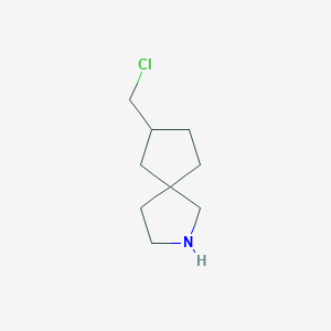 molecular formula C9H16ClN B3239203 7-(Chloromethyl)-2-azaspiro[4.4]nonane CAS No. 1420816-15-4