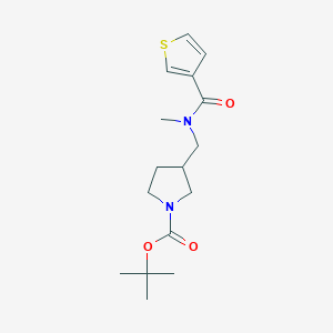 molecular formula C16H24N2O3S B3239209 tert-Butyl 3-((N-methylthiophene-3-carboxamido)methyl)pyrrolidine-1-carboxylate CAS No. 1420816-73-4