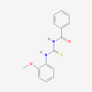 molecular formula C15H14N2O2S B323921 N-[(2-methoxyphenyl)carbamothioyl]benzamide 