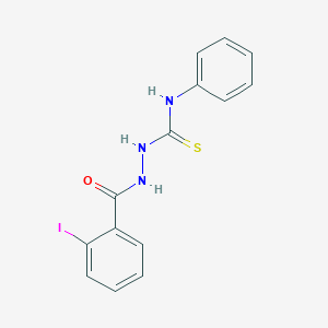 molecular formula C14H12IN3OS B323926 2-(2-iodobenzoyl)-N-phenylhydrazinecarbothioamide 