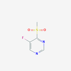 molecular formula C5H5FN2O2S B3239275 5-Fluoro-4-(methylsulfonyl)pyrimidine CAS No. 1420843-74-8