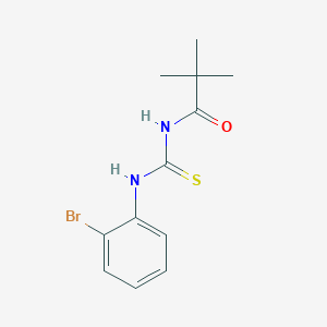 molecular formula C12H15BrN2OS B323928 N-[(2-bromophenyl)carbamothioyl]-2,2-dimethylpropanamide 