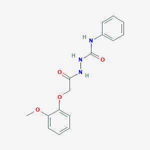 molecular formula C16H17N3O4 B323929 2-[(2-methoxyphenoxy)acetyl]-N-phenylhydrazinecarboxamide 