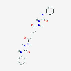 molecular formula C19H22N6O4 B323930 2-{5-[2-(anilinocarbonyl)hydrazino]-5-oxopentanoyl}-N-phenylhydrazinecarboxamide 