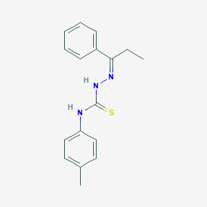 (2Z)-N-(4-methylphenyl)-2-(1-phenylpropylidene)hydrazinecarbothioamide