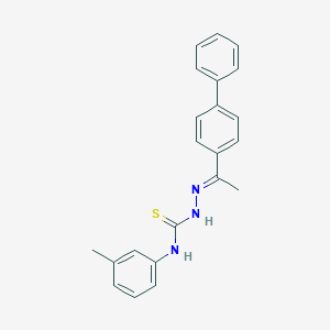 molecular formula C22H21N3S B323932 1-[1,1'-biphenyl]-4-ylethanone N-(3-methylphenyl)thiosemicarbazone 