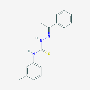 molecular formula C16H17N3S B323933 1-(m-Tolyl)-3-(1-phenylethylideneamino)thiourea 