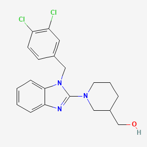 molecular formula C20H21Cl2N3O B3239331 (1-(1-(3,4-dichlorobenzyl)-1H-benzo[d]imidazol-2-yl)piperidin-3-yl)methanol CAS No. 1420864-27-2
