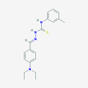 3-[(E)-{[4-(DIETHYLAMINO)PHENYL]METHYLIDENE}AMINO]-1-(3-METHYLPHENYL)THIOUREA