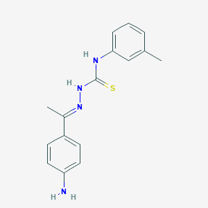 molecular formula C16H18N4S B323935 1-(4-aminophenyl)ethanone N-(3-methylphenyl)thiosemicarbazone 