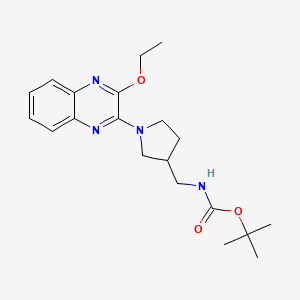 molecular formula C20H28N4O3 B3239352 Tert-butyl ((1-(3-ethoxyquinoxalin-2-yl)pyrrolidin-3-yl)methyl)carbamate CAS No. 1420867-83-9