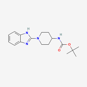 molecular formula C17H24N4O2 B3239363 tert-butyl (1-(1H-benzo[d]imidazol-2-yl)piperidin-4-yl)carbamate CAS No. 1420873-27-3