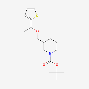 molecular formula C17H27NO3S B3239417 tert-Butyl 3-((1-(thiophen-2-yl)ethoxy)methyl)piperidine-1-carboxylate CAS No. 1420897-29-5