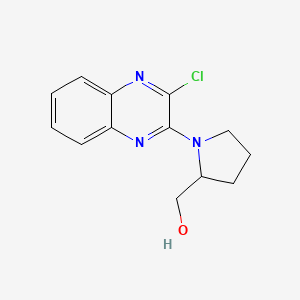 molecular formula C13H14ClN3O B3239423 (1-(3-Chloroquinoxalin-2-yl)pyrrolidin-2-yl)methanol CAS No. 1420898-70-9