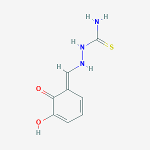 molecular formula C8H9N3O2S B323943 [[(E)-(5-hydroxy-6-oxocyclohexa-2,4-dien-1-ylidene)methyl]amino]thiourea 