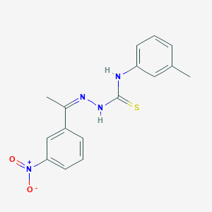 molecular formula C16H16N4O2S B323944 1-{3-nitrophenyl}ethanone N-(3-methylphenyl)thiosemicarbazone 