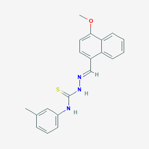 molecular formula C20H19N3OS B323945 (2E)-2-[(4-methoxynaphthalen-1-yl)methylidene]-N-(3-methylphenyl)hydrazinecarbothioamide 