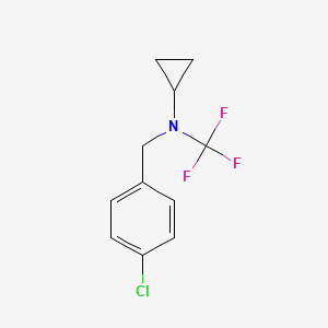 molecular formula C11H11ClF3N B3239469 N-(4-chlorobenzyl)-N-(trifluoromethyl)cyclopropanamine CAS No. 1420962-80-6