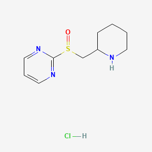 2-((Piperidin-2-ylmethyl)sulfinyl)pyrimidine hydrochloride