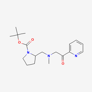 B3239536 tert-Butyl 2-((methyl(2-oxo-2-(pyridin-2-yl)ethyl)amino)methyl)pyrrolidine-1-carboxylate CAS No. 1420987-89-8