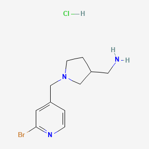 (1-((2-Bromopyridin-4-yl)methyl)pyrrolidin-3-yl)methanamine hydrochloride