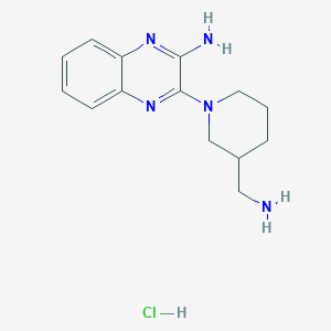 B3239547 3-(3-(Aminomethyl)piperidin-1-yl)quinoxalin-2-amine hydrochloride CAS No. 1420998-44-2