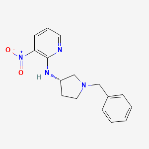 molecular formula C16H18N4O2 B3239568 (S)-N-(1-Benzylpyrrolidin-3-yl)-3-nitropyridin-2-amine CAS No. 1421013-34-4