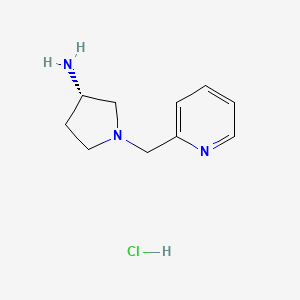 molecular formula C10H16ClN3 B3239572 (S)-1-(pyridin-2-ylmethyl)pyrrolidin-3-amine hydrochloride CAS No. 1421013-62-8