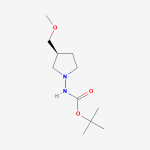 molecular formula C11H22N2O3 B3239612 (S)-tert-butyl (3-(methoxymethyl)pyrrolidin-1-yl)carbamate CAS No. 1421035-31-5