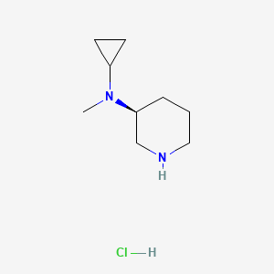 molecular formula C9H19ClN2 B3239625 (S)-N-Cyclopropyl-N-methylpiperidin-3-amine hydrochloride CAS No. 1421049-58-2