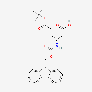 molecular formula C25H29NO6 B3239639 Fmoc-D-beta-homoglutamic acid(OtBu) CAS No. 1421258-67-4