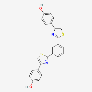 molecular formula C24H16N2O2S2 B3239640 1,3-Bis[4-(4-hydroxyphenyl)-2-thiazolyl]benzene CAS No. 1421262-08-9