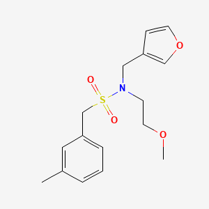 molecular formula C16H21NO4S B3239654 N-(furan-3-ylmethyl)-N-(2-methoxyethyl)-1-(m-tolyl)methanesulfonamide CAS No. 1421451-49-1