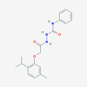 molecular formula C19H23N3O3 B323966 2-[(2-isopropyl-5-methylphenoxy)acetyl]-N-phenylhydrazinecarboxamide 