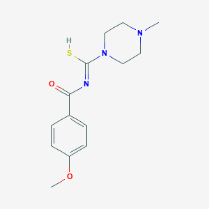 molecular formula C14H19N3O2S B323968 4-Methoxy-N-[(4-methyl-1-piperazinyl)carbothioyl]benzamide CAS No. 189452-07-1