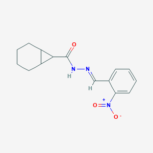 molecular formula C15H17N3O3 B323969 N'-{2-nitrobenzylidene}bicyclo[4.1.0]heptane-7-carbohydrazide 